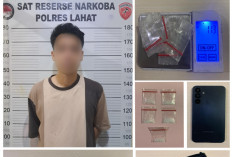 Tak Beri Ampun, Polres Lahat Amankan Pengedar Sabu, Sita Lima Paket Berat 1,13 Gram
