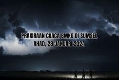  Prakiraan Cuaca BMKG di Sumsel Hari Ini, Ahad 28 Januari 2024, Cuaca Ekstrem Mengintai Hingga Februari 2024