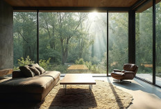 5 Ide Desain Ruang Tamu Lebih Luas dengan Dinding Kaca, Nyaman dan Modern