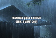 Prakiraan Cuaca BMKG di Sumsel, Senin 4 Maret 2024, Sebagian Daerah Berpotensi Hujan Deras