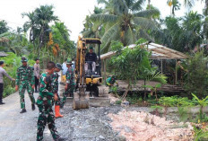 Begini Progres Pembangunan Jalan Dilakukan Satgas TMMD Ke-124 Kodim Tanjab 