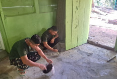 Semangat Ini Ditunjukkan Satgas TMMD ke-128 Kodim Lahat dalam Pembangunan Sasaran Fisik
