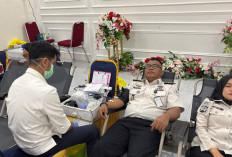 Wujud Kepedulian Sosial Kemerdekaan, Pegawai Rutan Palembang Antusias Donor Darah