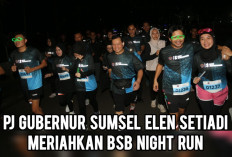 BSB Night Run 2024, Pj Gubernur Sumsel dan Ribuan Peserta Tetap Antusias di Bawah Guyuran Hujan