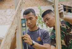 Bangun Sasaran Fisik Harus Presisi, Ini yang Dilakukan Anggota Satgas TMMD 128 Kodim 0405 Lahat