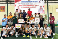 Ajang Pemanasan Porprov, Tim Futsal KONI Ogan Ilir Sukses Raih Juara di HUT Bhayangkara ke-79 Polres Ogan Ilir