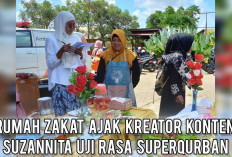 Gandeng Konten Kreator Suzannita, Ibu-Ibu Antusias Ikuti Uji Rasa SuperQurban Rumah Zakat Sumsel