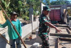 Wujud Nyata Kepedulian! Danramil Ungaran Pantau Langsung Pembangunan RTLH TMMD 129 Salatiga