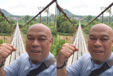 Artis Indonesia Nikmati Pesona Jembatan Pagarbatu Lahat, Kak Wari Sebut Terpanjang di Indonesia 