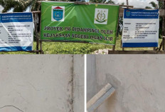 Ga Salah-Salah! Proyek Bangunan Ini Didampingi Kejari Ogan Ilir, Sayangnya Dinding Sudah Ada yang Retak-Retak