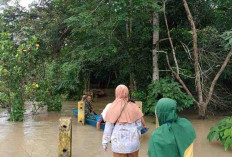Jembatan Gantung Putus, Koramil 404-04/Gunung Megang Wilayah Kodam II/Swj Evakuasi Warga