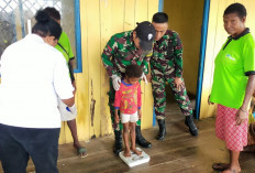 Gandeng Puskesmas Tomor, Satgas Yonif 141 Aneka Yudha Jaya Prakosa Gelar Posyandu, Ini Lokasinya