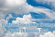 Prakiraan Cuaca BMKG di Sumsel Hari Ini Kamis 28 Agustus 2025, Cerah dan Berawan