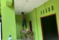 Percantik Tampilan Bangunan Mushola, Ini Langkah Dikerjakan Satgas TMMD ke-128 Kodim Lahat
