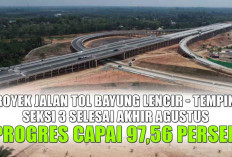 Akhirnya! Proyek Jalan Tol Bayung Lencir - Tempino Seksi 3 Selesai Akhir Agustus, Progres Capai 97,56 Persen