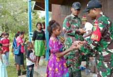 Berbagi Kebahagiaan, Satgas Pamtas Yonif 141 Aneka Yudha Jaya Prakosa Galakan Baksos Trisula, Apakah itu?