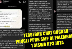 Tersebar Chat Dugaan Pungli PPDB SMP di Palembang, 1 Siswa Rp3 Juta