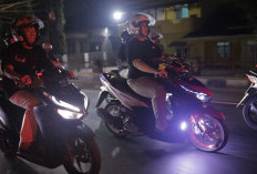 1.100 Bikers Padati Night Ride Palembang Darussalam, New Honda Vario Evo 160 Jadi Sorotan Utama!
