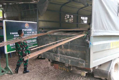 Satgas TMMD Kodim Lahat Turunkan Bahan Material Pembangunan Sasaran Fisik Berikut