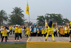 HUT Golkar ke 60 Tahun Pecahkan Muri Peserta Senam Terbanyak se Indonesia di OKU Timur 