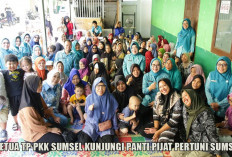 Peringatan Hari Ibu 2025, Istri Gubernur Sumsel Bawa Cucu-Cucu Tercinta Kunjungi Panti Pijat Pertuni Sumsel 