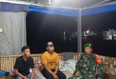 Babinsa Koramil 405-12 Kota Lahat Bersama Tokoh Masyarakat serta Petugas Ronda Petakan Titik Rawan