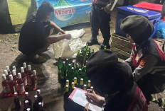 Jaga Kamtibmas, Ditsamapta Polda Sumsel Amankan Ratusa Botol Miras, Berikut Jumlahnya