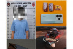 Ganja Berat 5,28 Gram berikut Pelaku Berhasil Diamankan Satres Narkoba Polres Lahat di Tepian Ayek Lematang, I