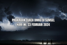 Prakiraan Cuaca BMKG di Sumsel Hari Ini Jumat 23 Februari 2024, Palembang Diprediksi Hujan Dini Hari