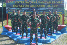 Kunjungi Satgas Pamtas RI-Mly Yonarhanud 12/SBP, Ini yang Disampaikan Tim Teritorial Mabes TNI