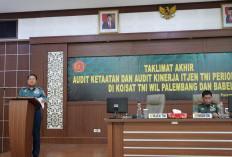 Tim Itjen TNI Sampaikan Atensi Hasil Audit di Wilayah Palembang dan Kep. Bangka Belitung Sebagai Berikut