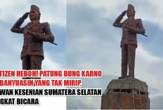 Netizen Heboh! Patung Bung Karno di Banyuasin yang Tak Mirip, Dewan Kesenian Sumatera Selatan Angkat Suara