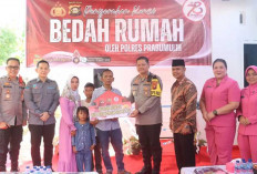 Wah! Polres Prabumulih Berikan Bantuan Bedah Rumah Ke Warga Kurang Mampu, Orang Nomor 1 Ini Menyerahkannya