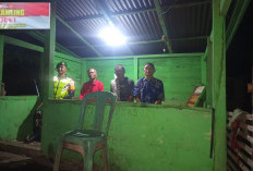 3 Babinsa Koramil 405-09 Kota Agung, Bhanbimkamtibmas dan 5 Warga Piket Ronda Malam Standby di Satkamling 