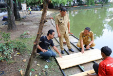 Ikon Kebanggaan Palembang Dipercantik, Pj Walikota Pantau Revitalisasi Kambang Iwak