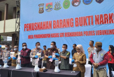 Berantas Peredaran Narkoba, Polres Lubuk Linggau Musnahkan Barang Bukti Sabu Hasil Pengungkapan Empat Kasus