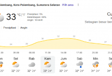 Suhu Adem Anti Gerah, Cuaca Hari Ini 11 Juni 2026 Kota Palembang Sebagian Besar Berawan