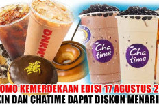 2 Promo Kemerdekaan Edisi 17 Agustus 2024, Dunkin dan Chatime Dapat Diskon Menariknya