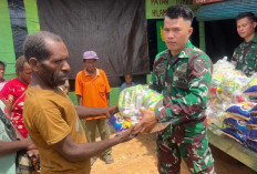 Ada Pembagian Sembako Dilakukan Satgas Yonif 144 Jaya Yudha, Ini Lokasinya