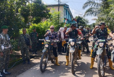Kegiatan Pembukaan Jalan Usaha Tani Ini Didatangi Dansatgas TMMD ke-128 Kodim Lahat, ini Lokasinya