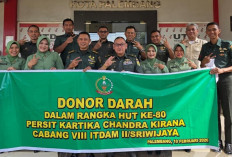 Aksi Kemanusiaan HUT Ke-80, Persit KCK Itdam II Sriwijaya Bantu Stok Darah Nasional