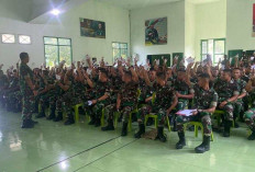 Prajurit Batalyon Infanteri Dibawah Komando Kodam II/Swj Ini Terima Penyuluhan Netralitas TNI Pemilu