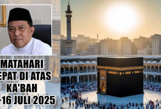 15-16 Juli 2025 Matahari Tepat di Atas Ka'bah, Yuk Cek Arah Kiblat di Rumahmu!