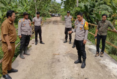 Jalan dan Jembatan Ini Rusak Parah, Kapolres Ogan Ilir Turun Langsung Kelokasi, Ada Apa Ya?