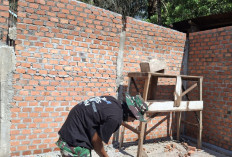 Penuh Dengan Ketelitian, Beginilah Pengerjaan Sasaran Fisik Pembangunan Dilakukan Satgas TMMD Kodim Lahat