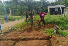 Pembangunan MCK Program TMMD Kodim Lahat di Desa Lubuk Tampang Masuk Dalam Proses Tahapan Ini
