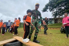 Cerianya Anak-Anak Paud Kunjungi Pos Satgas Pamtas Yonarhanud 12/SBP 
