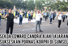 Sambil Senam Kebugaran Jasmani, Sekda Edward Candra Selipkan Pesan Spesial kepada jajarannya di Pemprov Sumsel