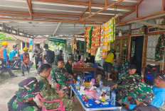 Teritorial Kodim Lahat Bersama Petugas PLN Lakukan Giat Ini Usai Pemasangan Listrik di Lokasi Pembangunan