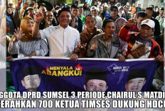 Totalitas Dukung HDCU! Anggota DPRD Sumsel 3 Periode Chairul S Matdiah Serahkan 700 Ketua Timses